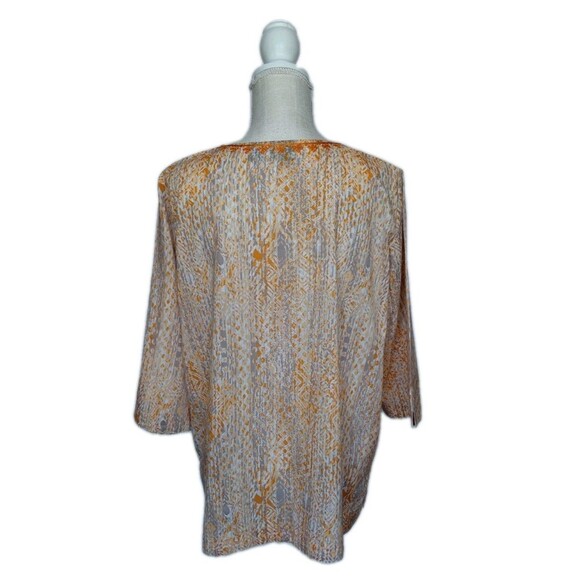 Westbound Women's Size PXL Print Cotton Pullover Tunic Top w/Orange Embroidery - Picture 4 of 8